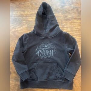 Black Johnny Cash Kids Hoodie Unisex Kids Toddler 2T